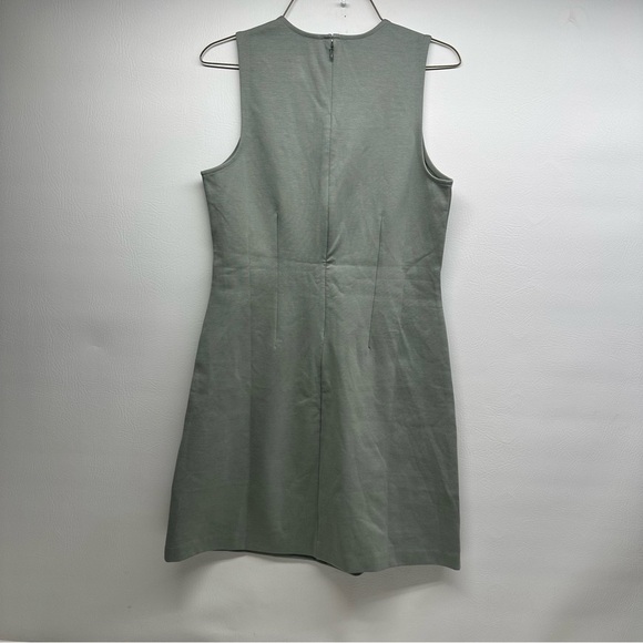 Everlane Green Sheath Mini Dress Cap Sleeve Halter - Picture 3 of 9